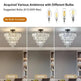 Large Black Crystal Chandelier, Contemporary Style Chandelier, Dining Room, Living Room, Bedroom - Bulb Not Included - EX-STOCK CANADA