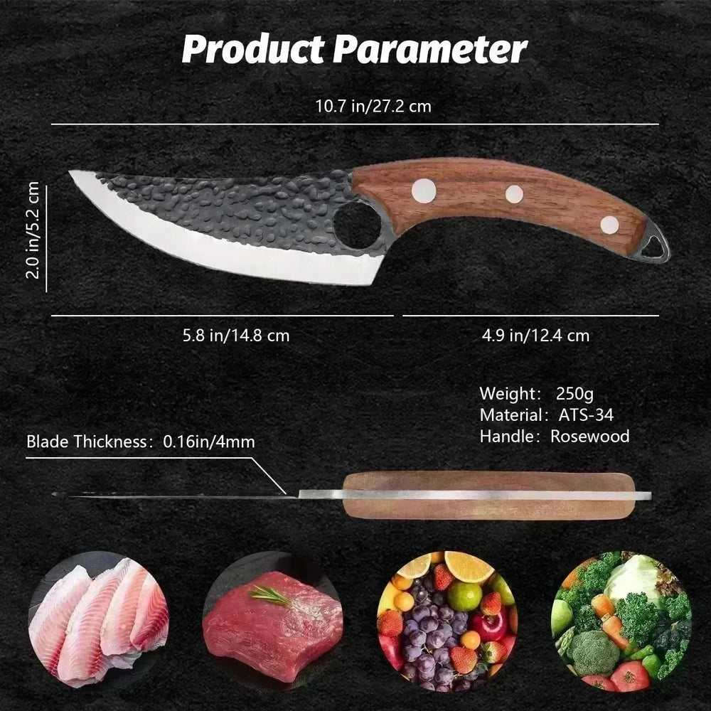 Vikings and Hand Forged Meat Cleaver Professional Chef Knife - EX-STOCK CANADA