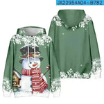 Christmas Snowman Personalized Printed Hoodie Sweatshirts - EX-STOCK CANADA