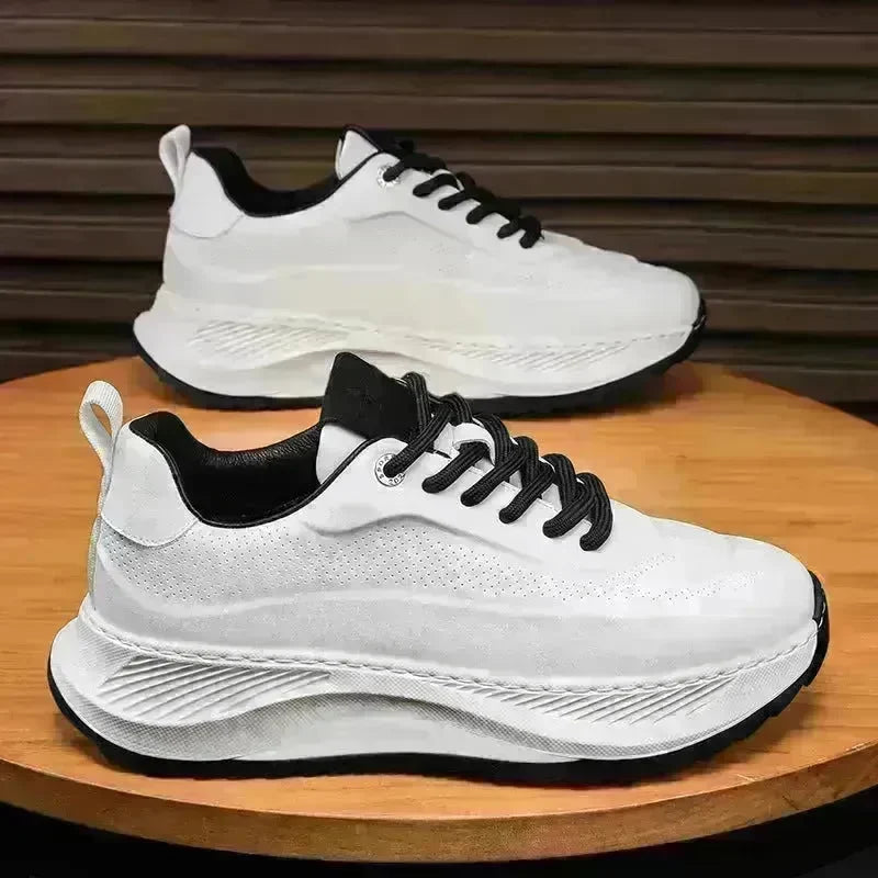 Men's Thick-soled Sports Running Shoes Casual Breathable Sneakers Lace-up Shoes - EX-STOCK CANADA