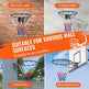 Basketball Rim, Wall Door Mounted Basketball Hoop, Heavy Duty Q235 Basketball Flex Rim Goal Replacement With Net And Double Spring, Standard 18 Indoor Outdoor Hanging Hoop For Kids Adults EX-STOCK