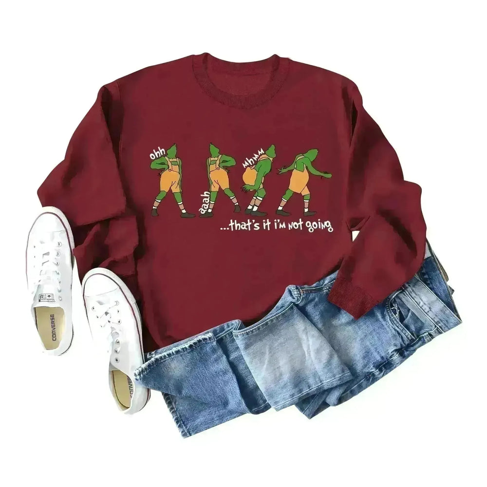 Women's Christmas Printed Long Sleeved  Pullover Sweatshirt - EX-STOCK CANADA