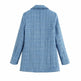 Retro loose suit tweed women's blazer jacket casual women streetwear - EX-STOCK CANADA