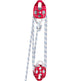 Twin Sheave Block And Tackle 1 2 X 200Ft Twin Sheave Block With Braid Rope 30-35KN 6600-7705LBS Double Pulley Rigging EX-STOCK