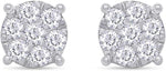 SAVEARTH DIAMONDS Carat Round Cut Lab Created Moissanite Diamond Cluster Stud Earrings In 14k Gold Over Sterling Silver Jewelry For Women