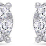 SAVEARTH DIAMONDS Carat Round Cut Lab Created Moissanite Diamond Cluster Stud Earrings In 14k Gold Over Sterling Silver Jewelry For Women EX-STOCK
