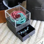 Eternal Flower Rose Jewelry Box for Birthday Presents Valentines Day Wedding Gift Box - EX-STOCK CANADA