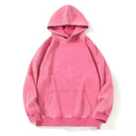 Unisex Teen Waxed Washed Distressed Hoodie Sweatshirt Pullover top