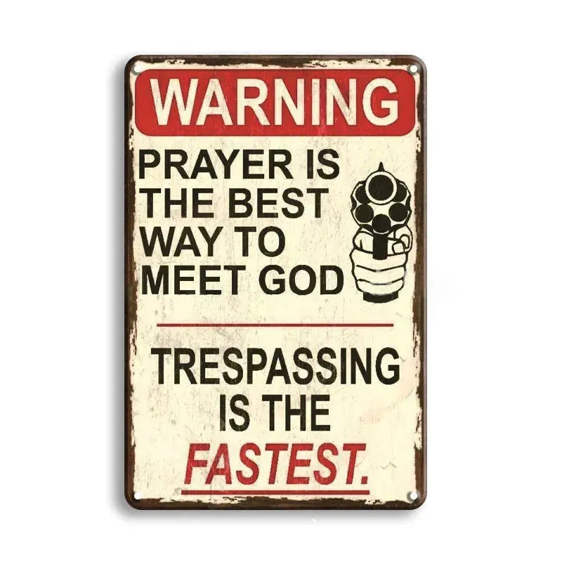 Creativity Retro Metal Home Decoration Tin Painting Novelty Signs - EX-STOCK CANADA