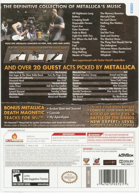 Guitar Hero Metallica 