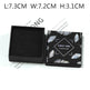 Black jewelry box with feather design and text on a white background