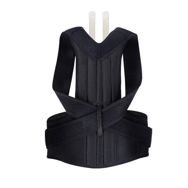 Black posture corrector on a white background