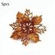 Glitter Artifical Christmas Flowers Christmas Tree Decorations For Home Fake Flowers Xmas Ornaments New Year Decor - EX-STOCK CANADA
