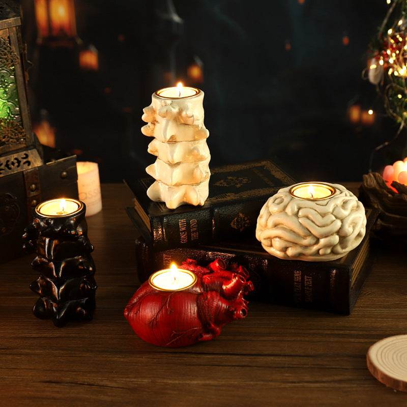 Halloween Heart Candlestick Decoration Horror Decoration Props EX-STOCK