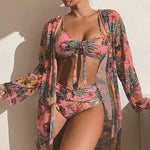 Women's Long Blouse Split Bikini Plus Size Suit - EX-STOCK CANADA