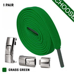 Press Lock Elastic No-Tie Shoelaces – 8MM Flat Widened Laces for Sneakers, Kids & Adults
