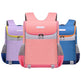Three colorful backpacks on a white background