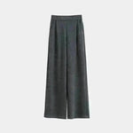 Estilo informal de la cintura alta en la pierna ancha New New Casual Pants pantalones para mujeres