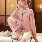 2pcs Couple Gold Velvet Long Sleeve Pajamas set - EX-STOCK CANADA