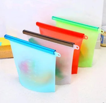 Reusable Silicone food storage bag vacuum sealed bag - EX-STOCK CANADA