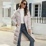 Mid Length Cotton Padded Hoodie Puffer Winter Jacket for women - EX-STOCK CANADA