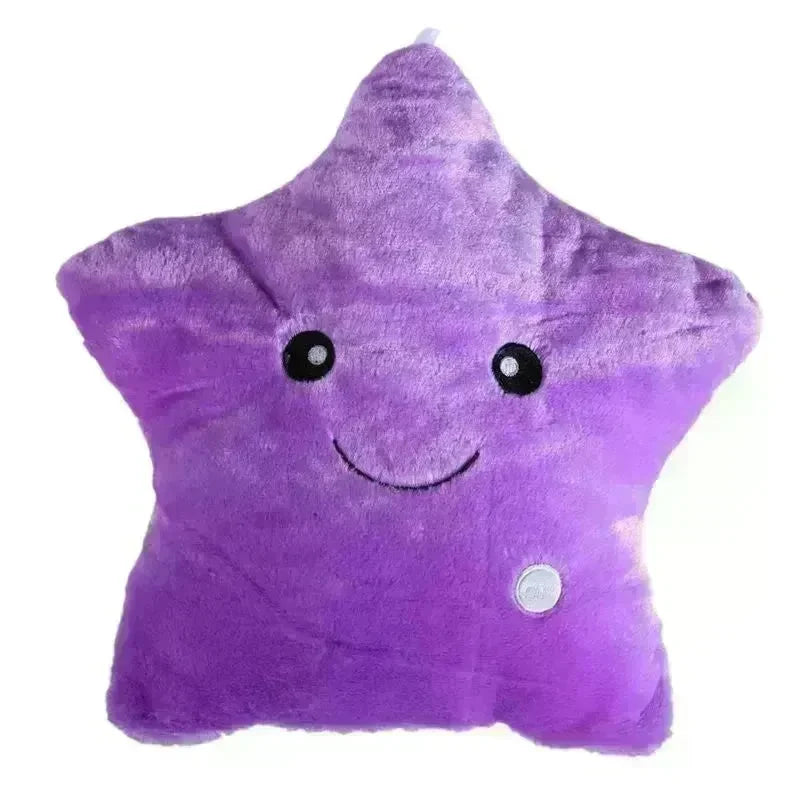 Unique Luminous Pillow Vivid Star Design LED Light Colorful Cushion Stars Plush Pillow Toys Gift For Kids Children Girl - EX-STOCK CANADA