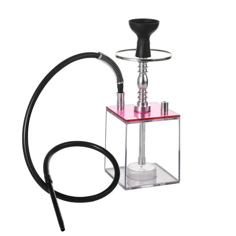 Arabic hookah with light full set of acrylic LED square pot - EX-STOCK CANADA