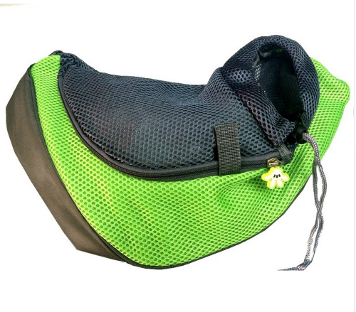 Green small pet shoulder carrier