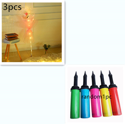 LED Luminous Balloon Rose Bouquet Transparent Bobo Ball Rose EX-STOCK Canada 