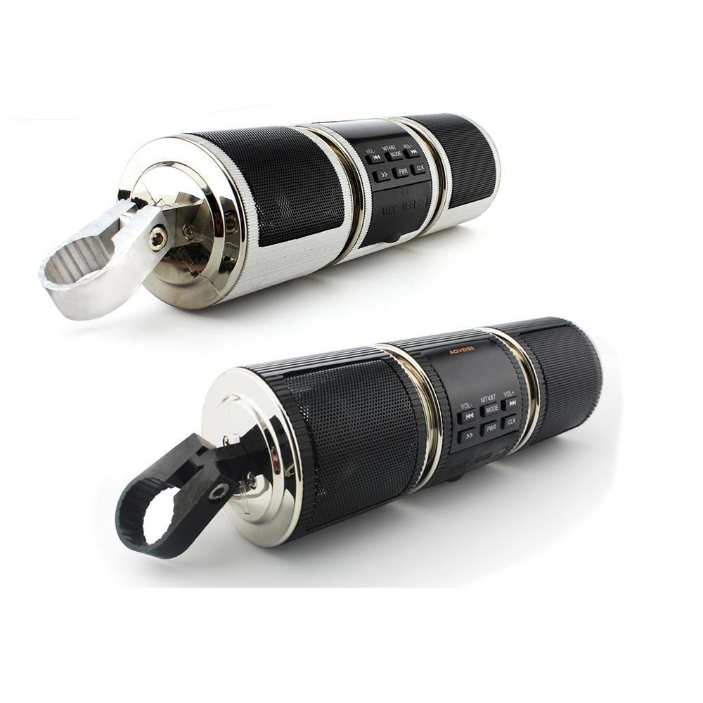 Motorcycle MP3 Music Player Speakers Motorbike Bluetooth Stereo Speaker FM Radio Waterproof Adjustable Bracket Audio Player EX-STOCK Canada 