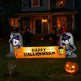 9.6FT Large Halloween Inflatable Decorations Skeleton Tombstone Banner, Outdoor Decorations Blow Up Yard Decor With Built-in LEDs For Halloween Holiday Party Outdoor Garden Yard Lawn Decor - EX-STOCK Canada