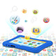 Children's tablet with colorful app icons on a white background