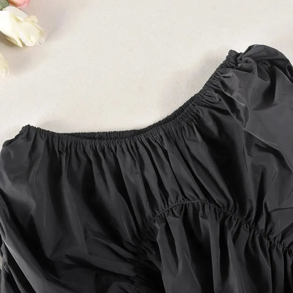 Street Cool Trendy Wrinkle Elastic Waist Irregular Loose Skirt - EX-STOCK CANADA