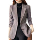 Fashion Personality Woolen Business Formal Blazer jacket Women - EX-STOCK CANADA