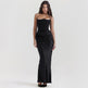 Women’s Strapless Maxi Dress – Backless Slim-Fit Evening Gown