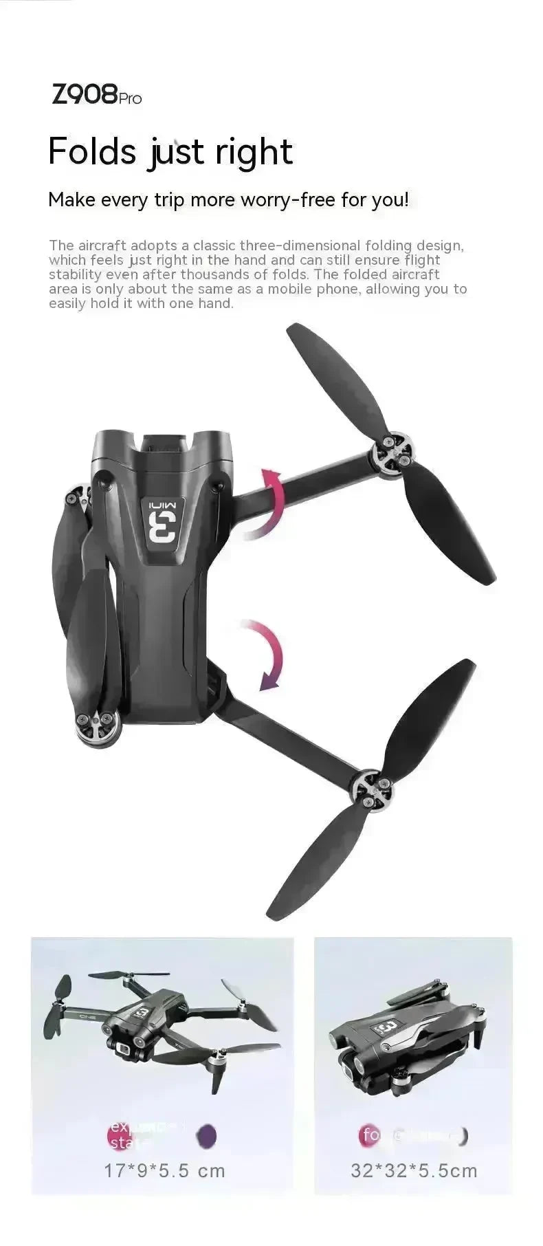 UAV Optical Flow Dual Camera Drone 480p Camera Obstacle Avoidance Aerial Photography Foldable Quadcopter EX-STOCK