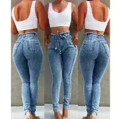 High Waist Fringed jeans Bootcut Pant Women - EX-STOCK CANADA