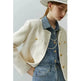 Blue Soft Denim Shirt Jacket Women's Long Sleeve Bandage Denim Dress Top - EX-STOCK CANADA