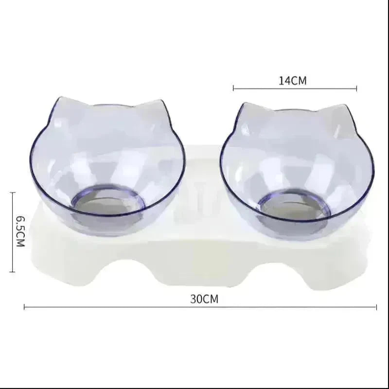 Elevated Double Food Bowl  for Pets Cat Dog Food and water Bowl - EX-STOCK CANADA