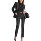 Formal Business Women Set New Striped Blazer Slim Pant suit 2pcs - EX-STOCK CANADA