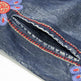 Elegant Classy Long Sleeve Denim dress with belt Flared Embroidered Jeans Dress - EX-STOCK CANADA
