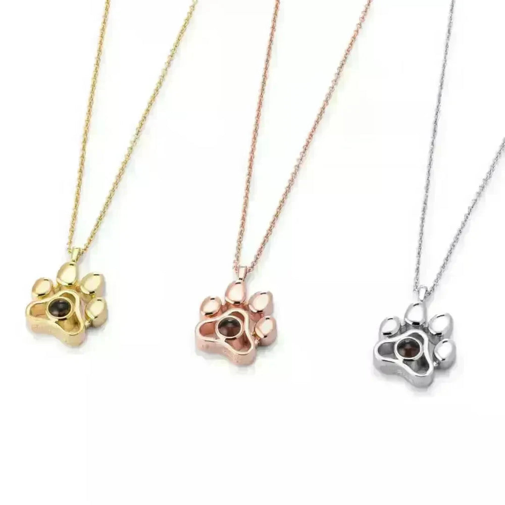 Cute Animal Dog Paw Personalized Custom Projection Necklace - EX-STOCK CANADA