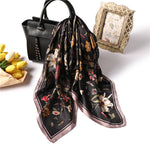 Women's Decorative Silk-Style Square Scarf 70x70cm – 15 Prints Canada USA