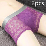 Ice Silk Men's Breathable Quick-drying boxer briefs Spandex underwear