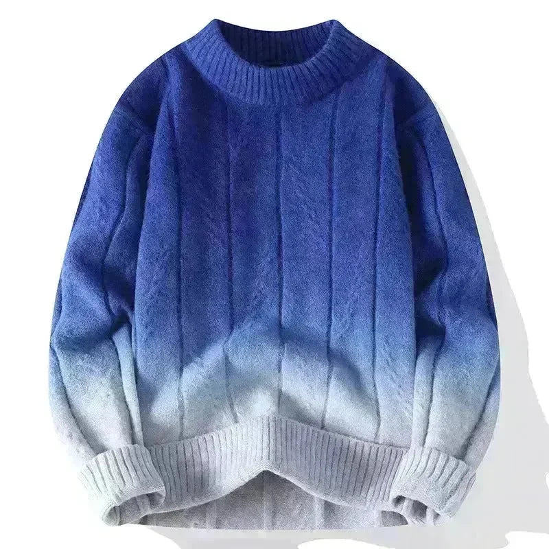Fall Winter Gradient High-grade woolen Pullover Sweater for Men - EX-STOCK CANADA