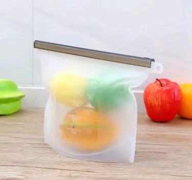 Reusable Silicone food storage bag vacuum sealed bag - EX-STOCK CANADA