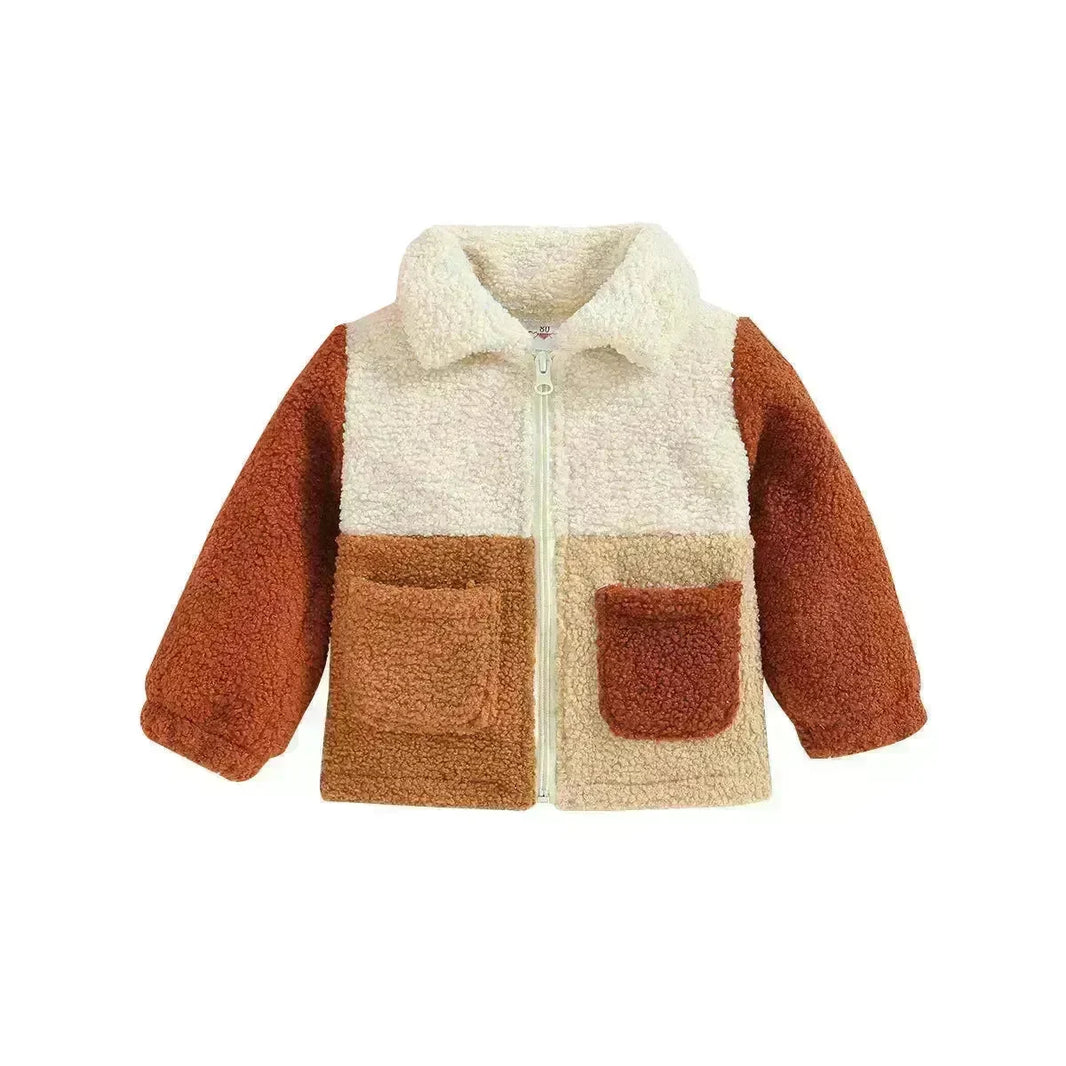 Children's New Zipper Cute Polar Sherpa Fleece Winter Jacket Kids - EX-STOCK CANADA