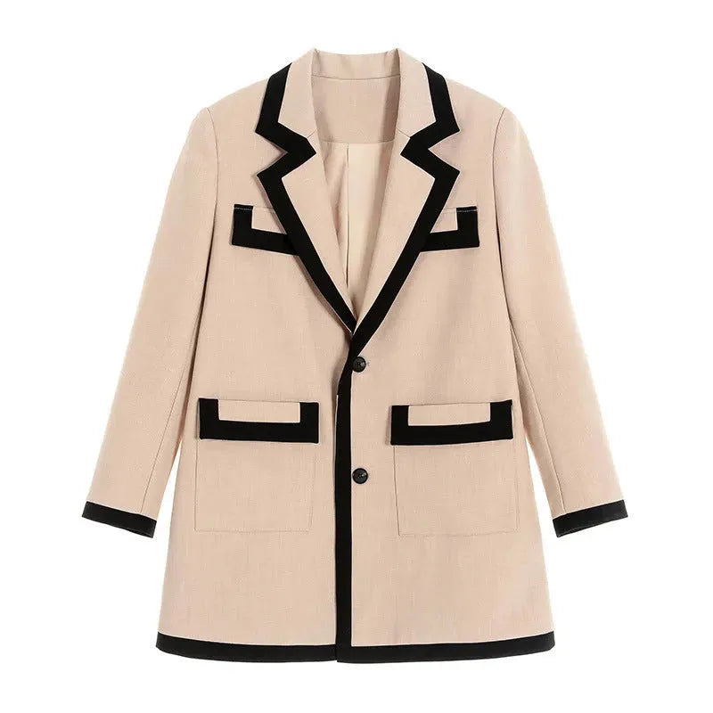 Stitching fashionable Street Blazer suit for women - EX-STOCK CANADA