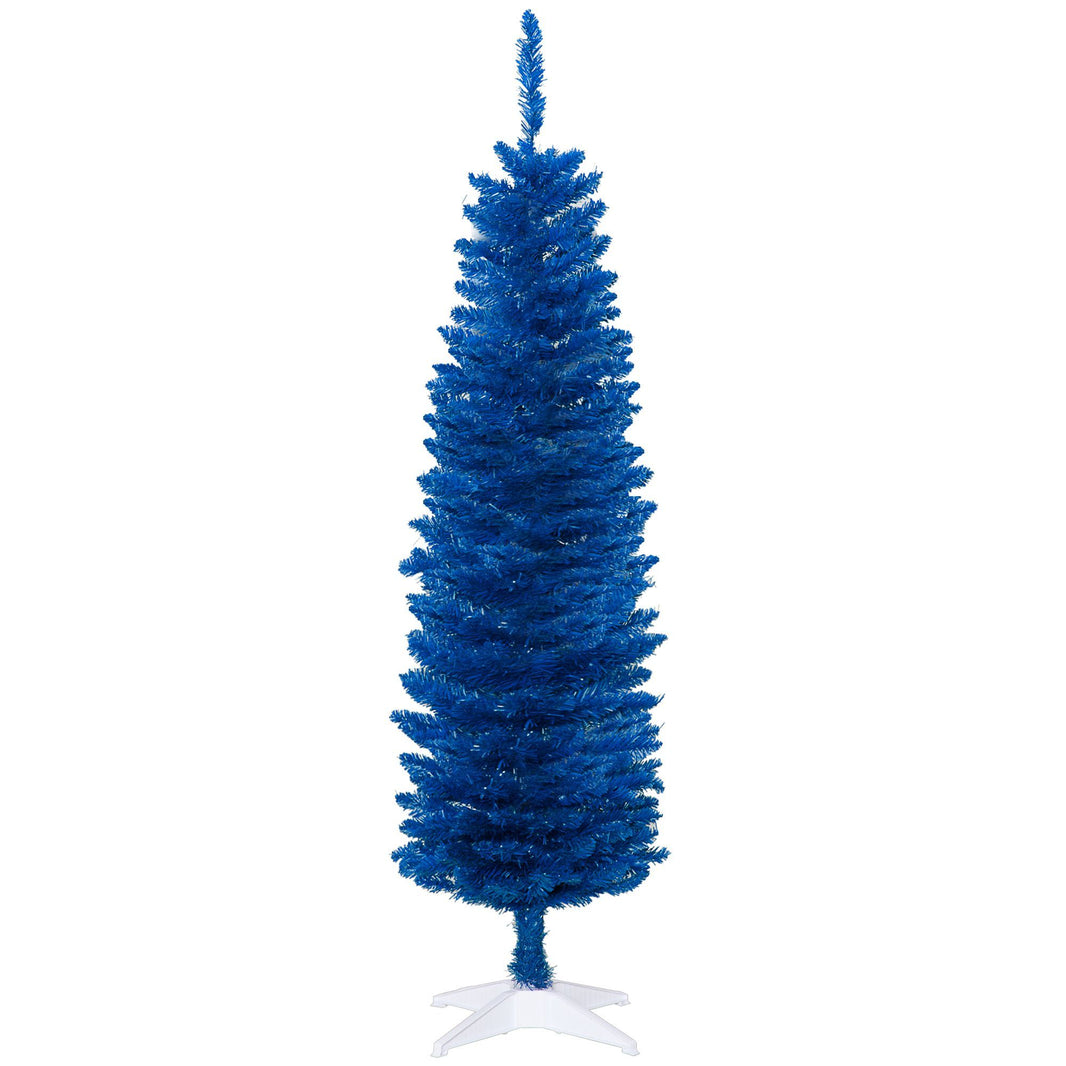 5ft Pencil Christmas Trees, Skinny Artificial Christmas Tree For Xmas Holiday Decor, Deep Blue EX-STOCK Canada 