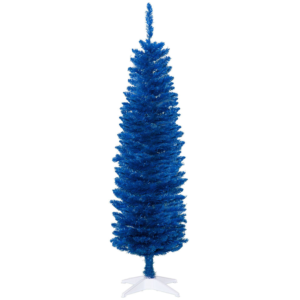 5ft Pencil Christmas Trees, Skinny Artificial Christmas Tree For Xmas Holiday Decor, Deep Blue EX-STOCK Canada 